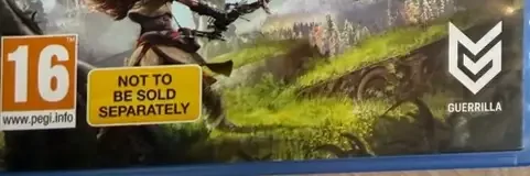 Horizon Zero Dawn, the PEGI square on its front