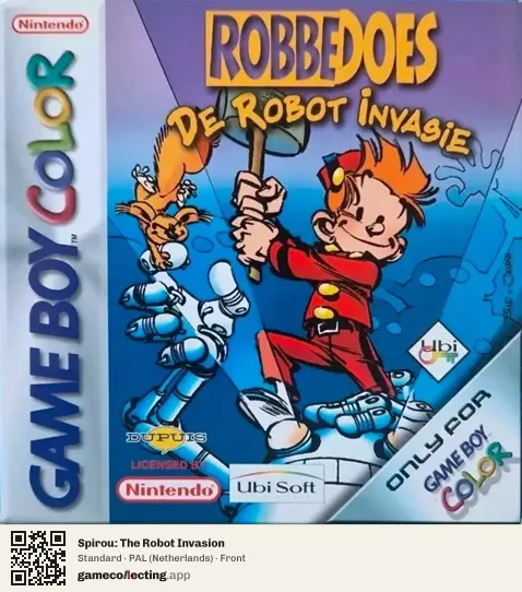 Spirou: The Robot Invasion Game Boy Color, Netherlands box front