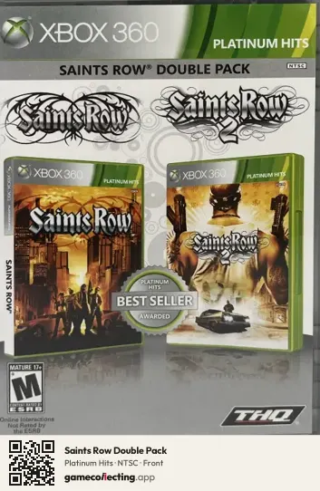 Saints Row Double Pack Xbox 360, NTSC box front