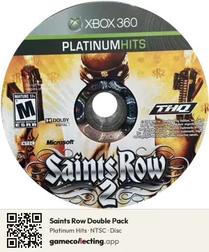 Saints Row Double Pack Xbox 360, NTSC disc