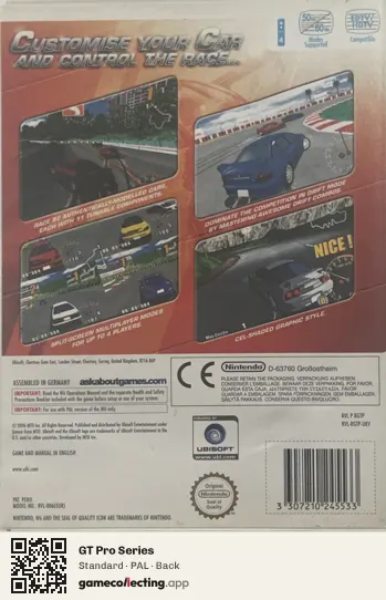 GT Pro Series Nintendo Wii, PAL box back