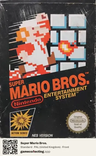 Super Mario Bros. Nintendo Entertainment System, United Kingdom box front