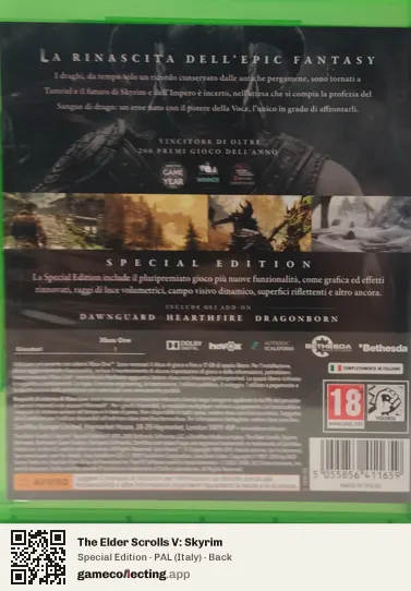 The Elder Scrolls V: Skyrim Xbox One, Italy box back