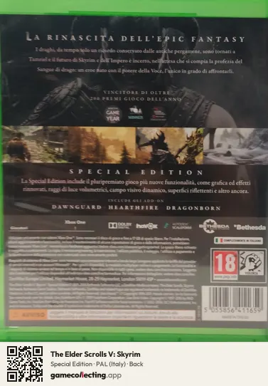 The Elder Scrolls V: Skyrim Xbox One, Italy box back
