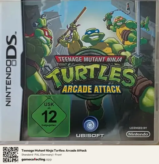 Teenage Mutant Ninja Turtles: Arcade Attack Nintendo DS, Germany box front