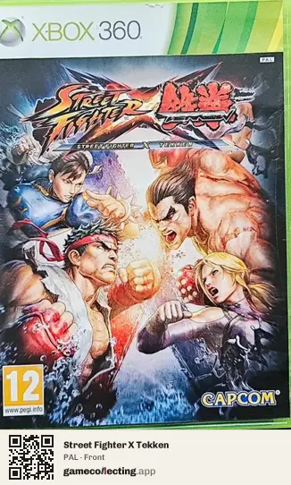 Street Fighter X Tekken Xbox 360, PAL box front