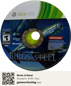 Birds of Steel Xbox 360, NTSC disc