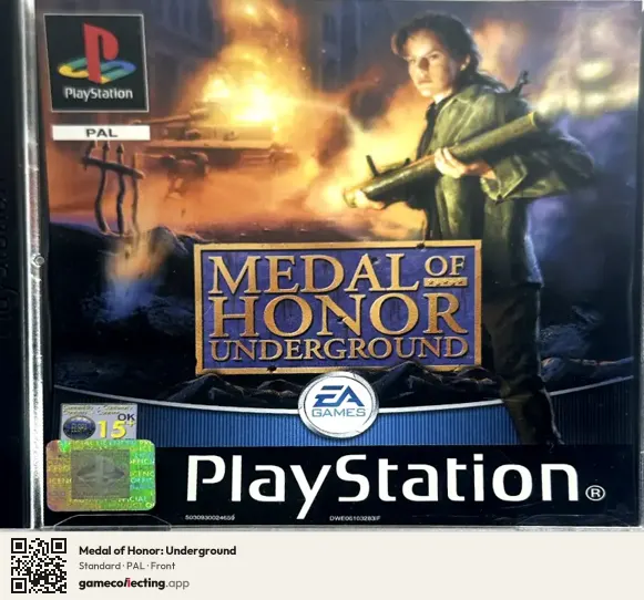 Medal of Honor: Underground PlayStation, PAL box front