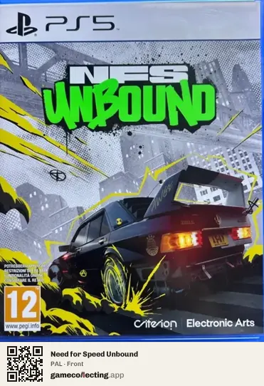 Need for Speed Unbound PlayStation 5, PAL box front