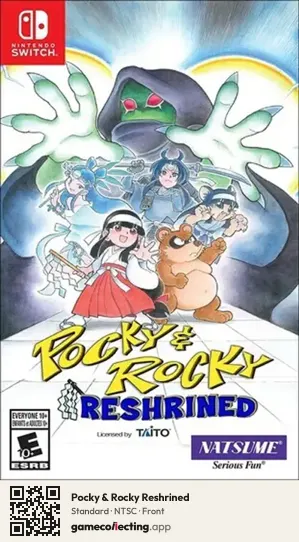 Pocky & Rocky Reshrined Nintendo Switch, NTSC box front