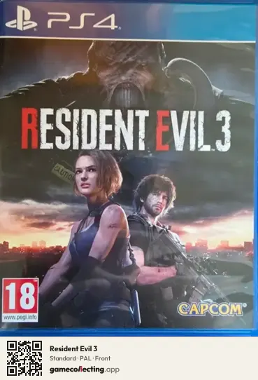 Resident Evil 3 PlayStation 4, PAL box front