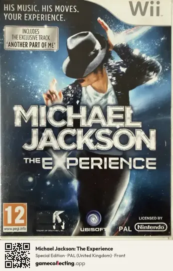 Michael Jackson: The Experience Nintendo Wii, United Kingdom box front