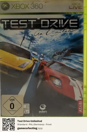 Test Drive Unlimited Xbox 360, Germany box front