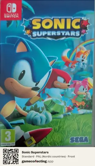 Sonic Superstars Nintendo Switch, Nordic countries box front