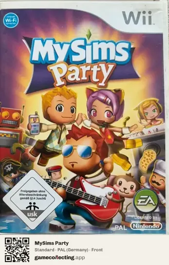 MySims Party Nintendo Wii, Germany box front
