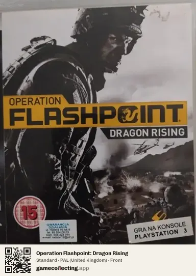 Operation Flashpoint: Dragon Rising PlayStation 3, United Kingdom box front
