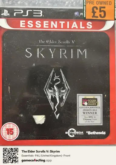 The Elder Scrolls V: Skyrim PlayStation 3, United Kingdom box front