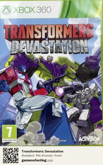 Transformers: Devastation Xbox 360, France box front