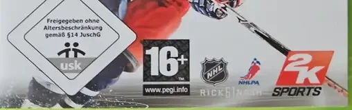 NHL 2K9, the USK square on its front