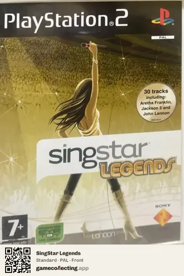 SingStar Legends PlayStation 2, PAL box front
