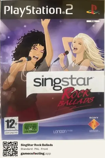 SingStar Rock Ballads PlayStation 2, PAL box front