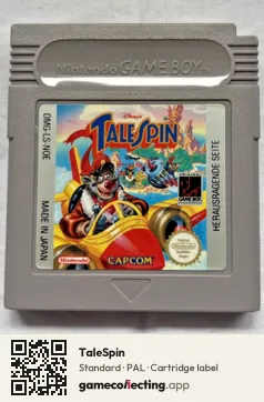 TaleSpin Game Boy, PAL cartridge label