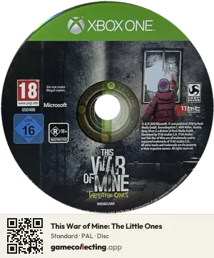 This War of Mine: The Little Ones Xbox One, PAL disc