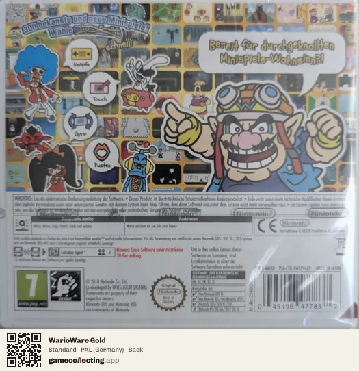 WarioWare Gold Nintendo 3DS, Germany box back
