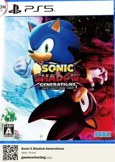 Sonic X Shadow Generations PlayStation 5, Asia box front