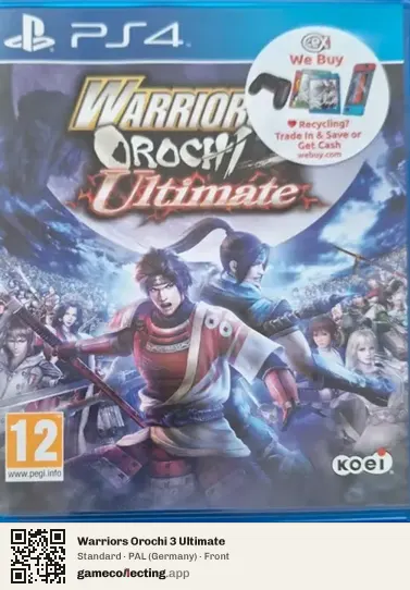 Warriors Orochi 3 Ultimate PlayStation 4, Germany box front
