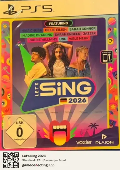 Let's Sing 2026 PlayStation 5, Germany box front
