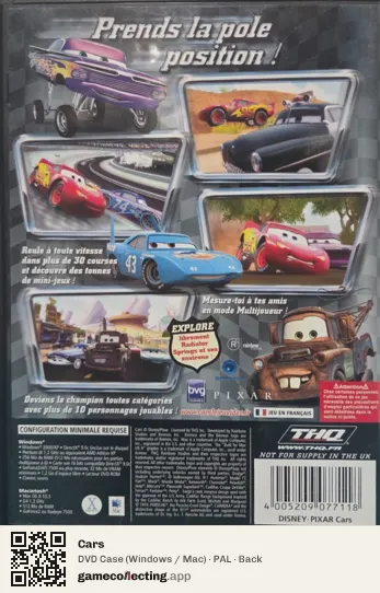 Cars Computer, PAL box back