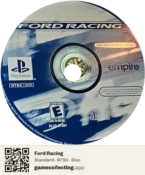 Ford Racing PlayStation, NTSC disc