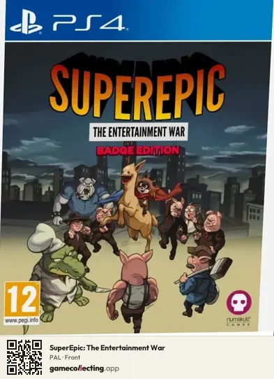 SuperEpic: The Entertainment War PlayStation 4, PAL box front