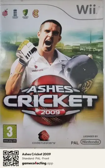 Ashes Cricket 2009 Nintendo Wii, PAL box front