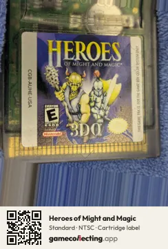 Heroes of Might and Magic Game Boy Color, NTSC cartridge label