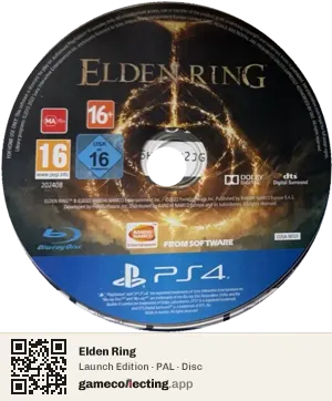 Elden Ring PlayStation 4, PAL disc