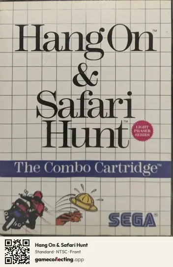 Hang On & Safari Hunt Sega Master System, NTSC box front