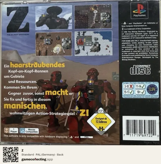 Z PlayStation, Germany box back