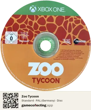 Zoo Tycoon Xbox One, PAL disc