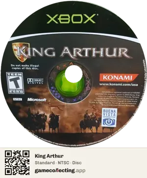 King Arthur Xbox, NTSC disc