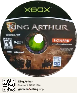 King Arthur Xbox, NTSC disc