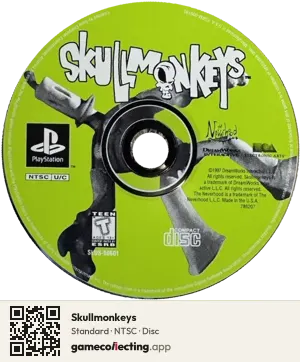 Skullmonkeys PlayStation, NTSC disc