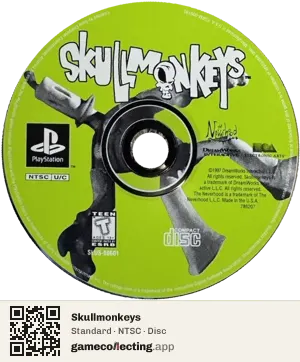 Skullmonkeys PlayStation, NTSC disc