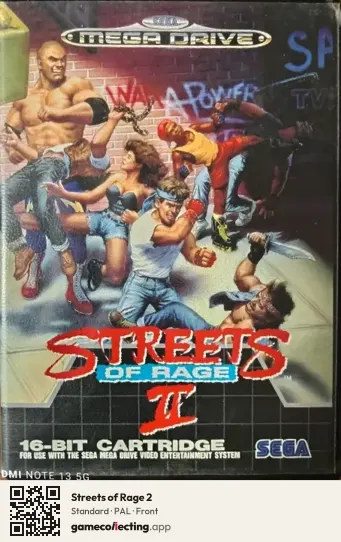 Streets of Rage 2 Sega Mega Drive / Genesis, PAL box front