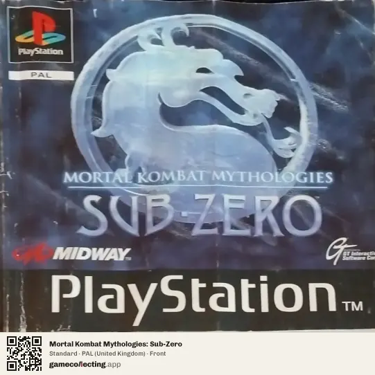 Mortal Kombat Mythologies: Sub-Zero PlayStation, United Kingdom box front