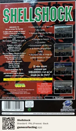Shellshock Sega Saturn, France box back