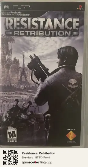 Resistance: Retribution PlayStation Portable, NTSC box front