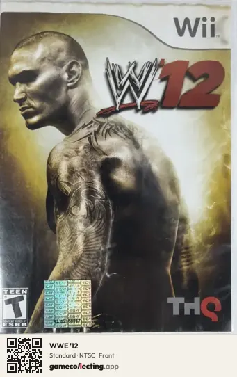 WWE '12 Nintendo Wii, NTSC box front