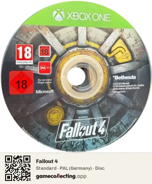 Fallout 4 Xbox One, PAL disc